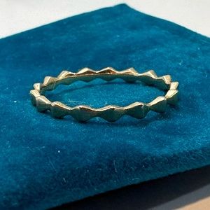 Mejuri 14K Solid Gold Sculpture Band, Size 7